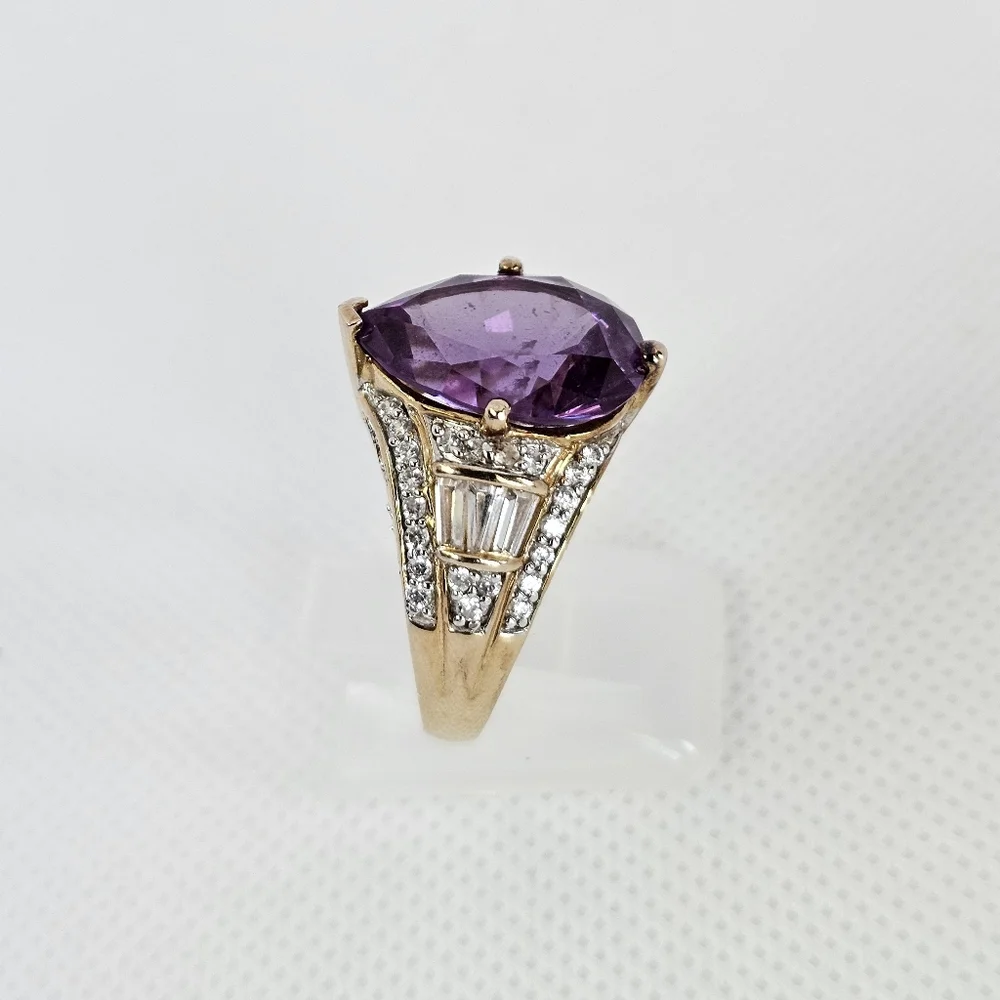Authentic Victoria Weick Amethyst Ring 18k Vermeil Size 8! - Picture 7 of 9